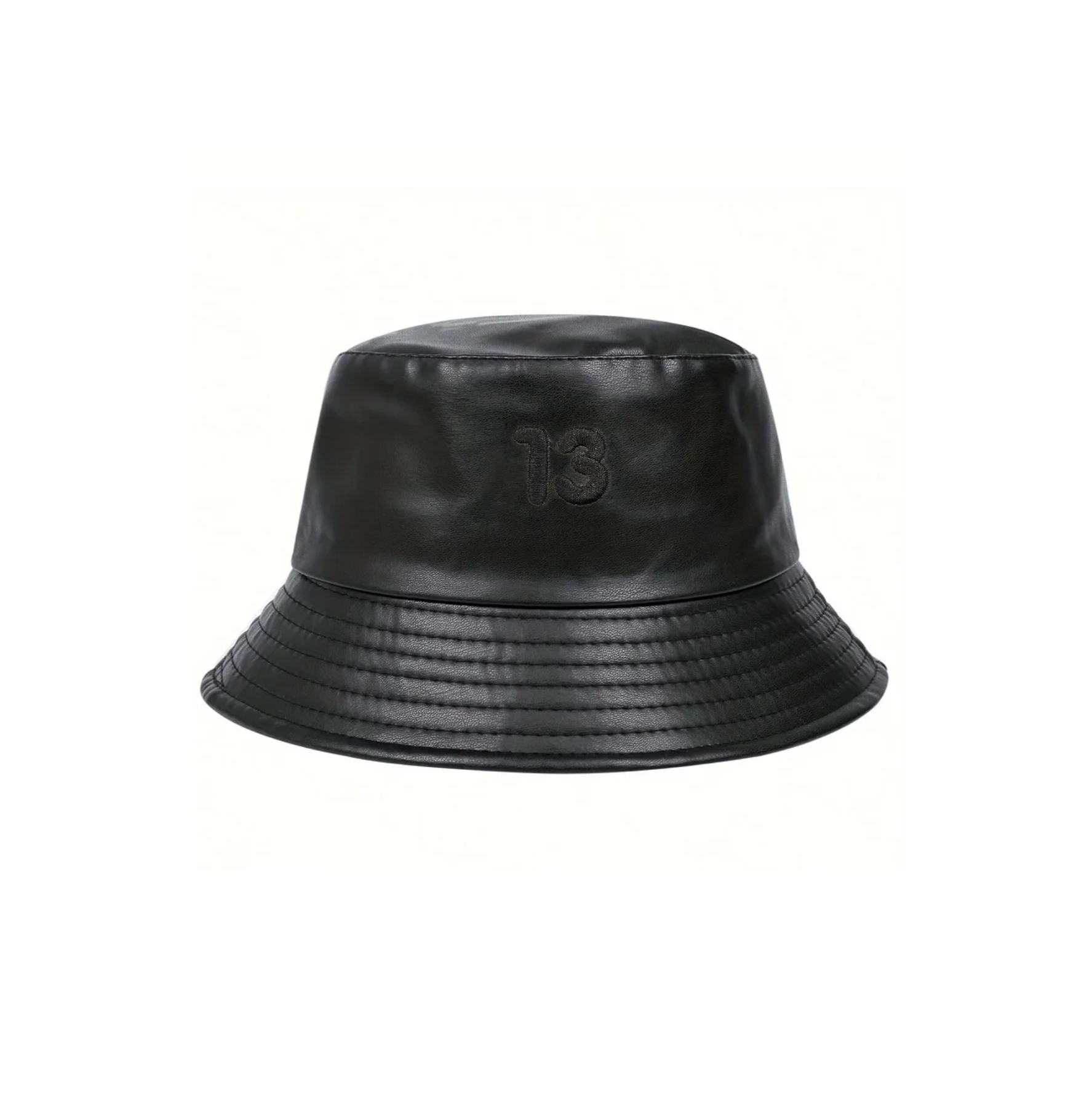 Leather bucket hat